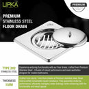 Saturn Square Floor Drain with Classic Jali (6 x 6 Inches) - LIPKA - Lipka Home