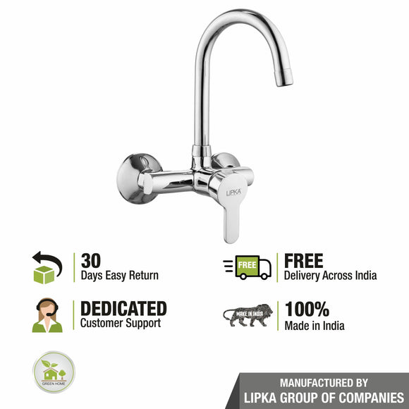 Fusion Single Lever Sink Mixer with Swivel Spout (20 Inches) - LIPKA - Lipka Home