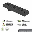 Wave Shower Drain Channel - Black (12 x 3 Inches) - LIPKA - Lipka Home