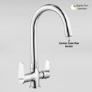 Virgo Centre Hole Basin Mixer Brass Faucet with Round Swivel Spout (15 Inches) - LIPKA - Lipka Home