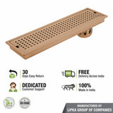 Palo Shower Drain Channel - Antique Copper (36 x 5 Inches) - LIPKA