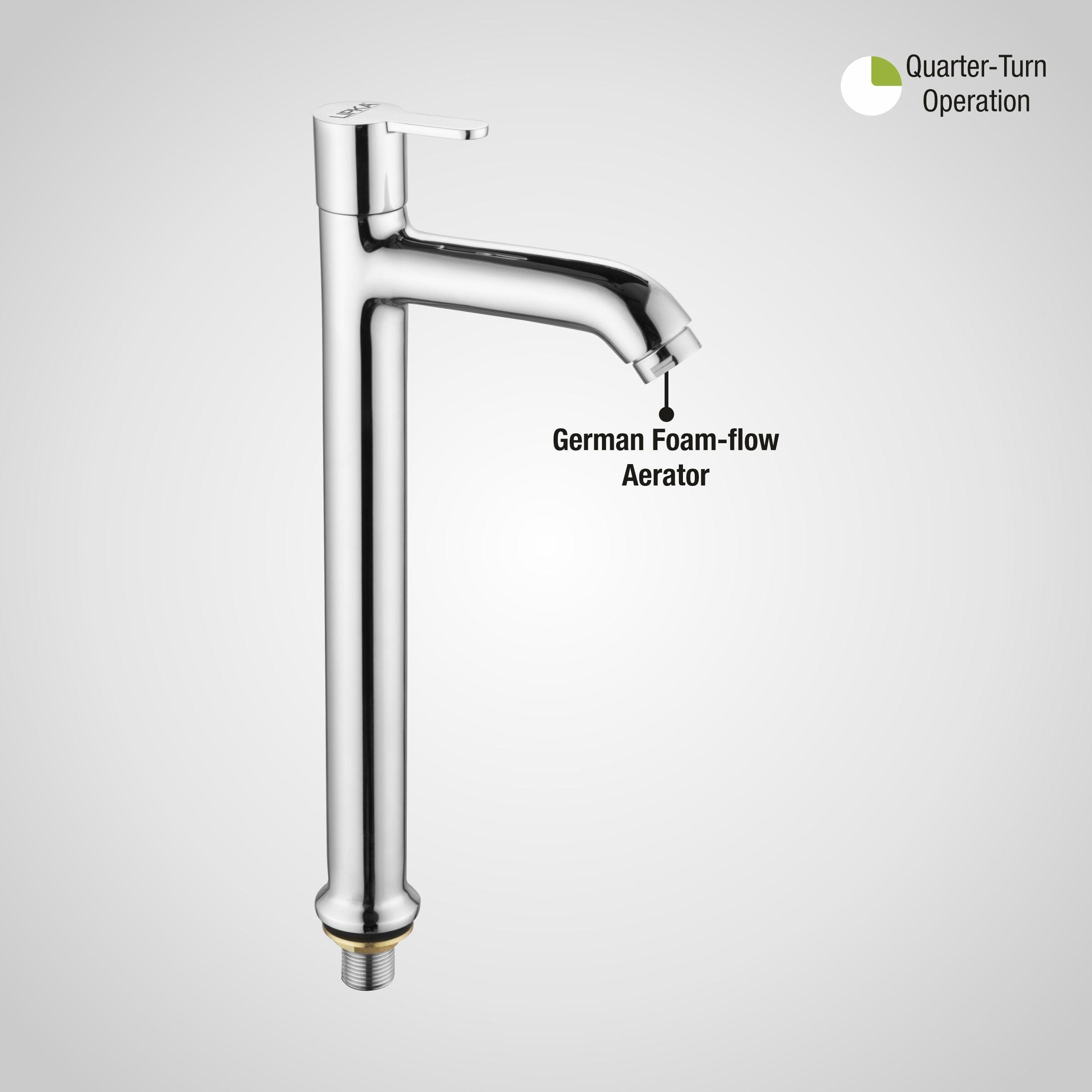 Fusion Pillar Tap Tall Body Brass Faucet- LIPKA - Lipka Home