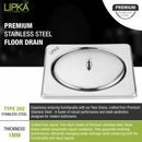 Saturn Square Floor Drain (5 x 5 Inches) - LIPKA - Lipka Home