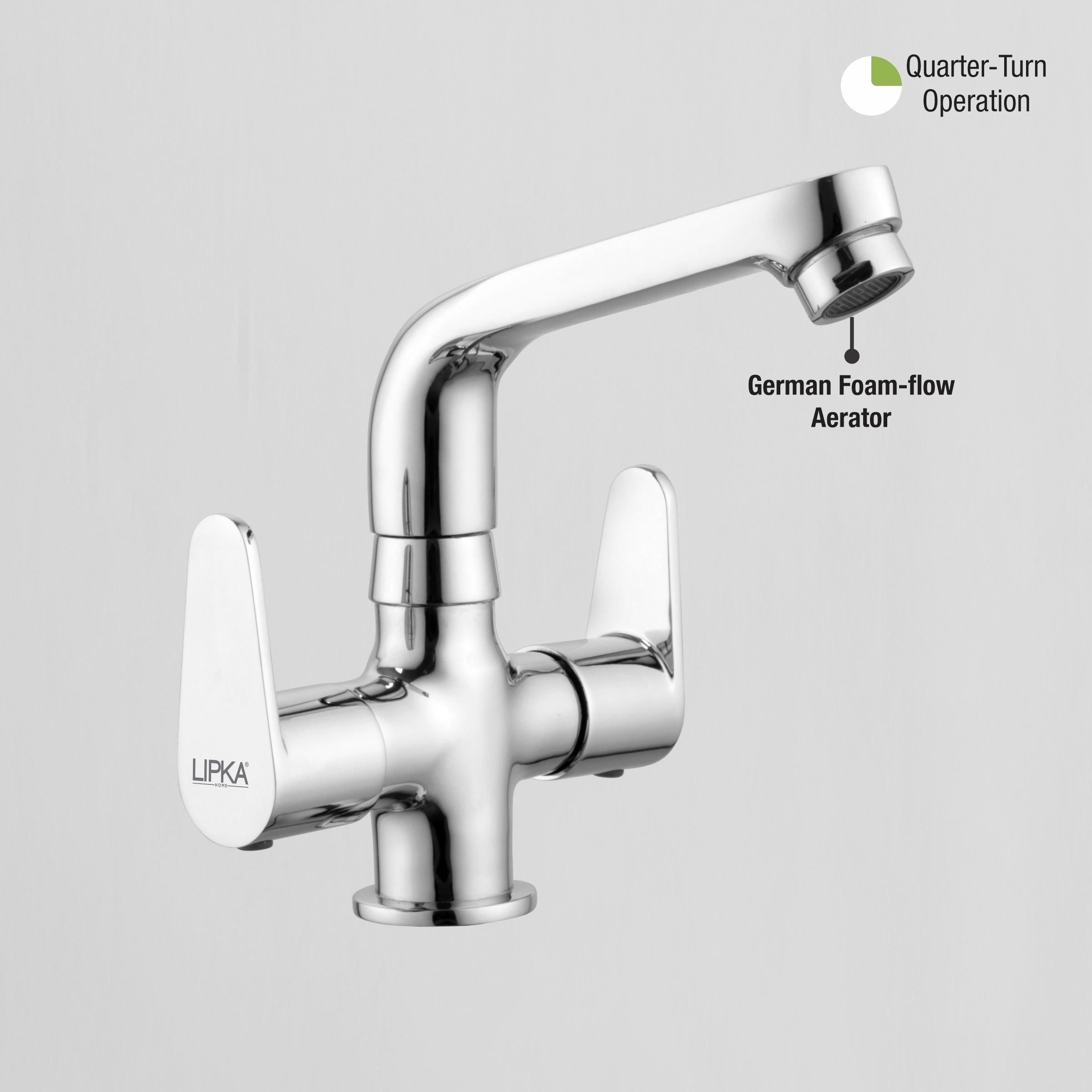 Virgo Centre Hole Basin Mixer with Swivel Spout Faucet - LIPKA - Lipka Home