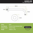 Full Bend Round Shower Arm (18 Inches) - LIPKA - Lipka Home