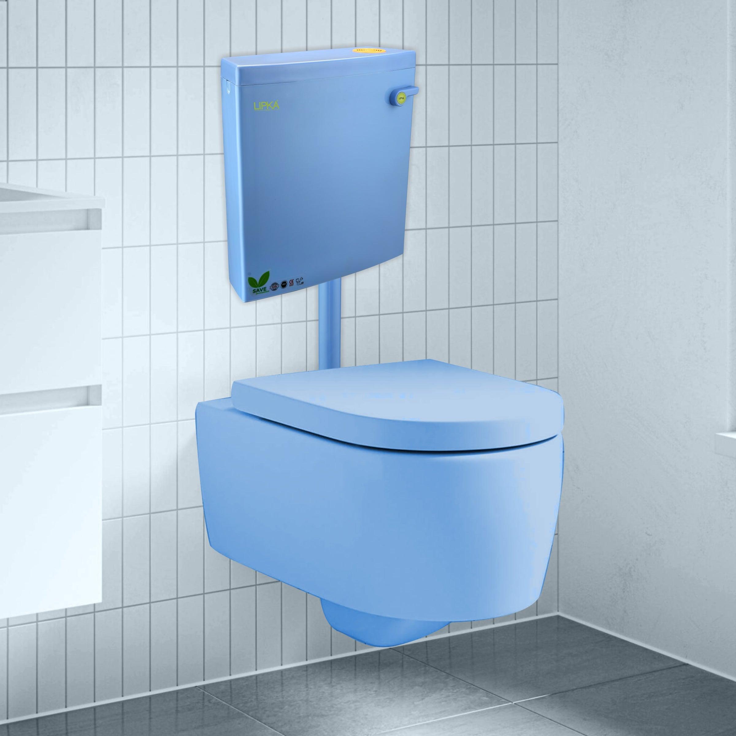 Square Flushing Cistern/ Flush Tank (Blue) - LIPKA - Lipka Home
