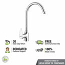 Virgo Single Lever Table Mount Sink Mixer Brass Faucet with Round Swivel Spout (20 Inches) - LIPKA - Lipka Home