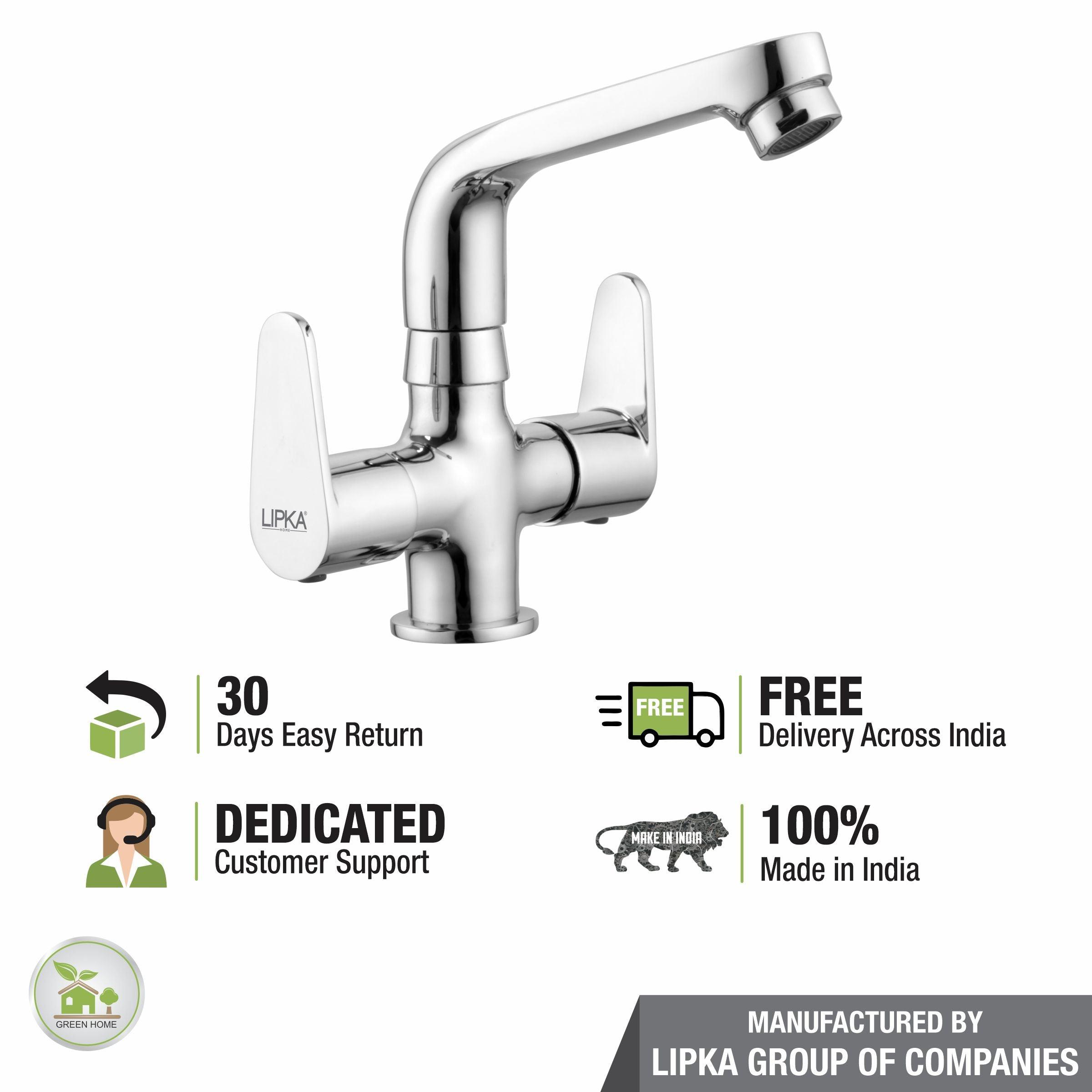 Virgo Centre Hole Basin Mixer with Swivel Spout Faucet - LIPKA - Lipka Home