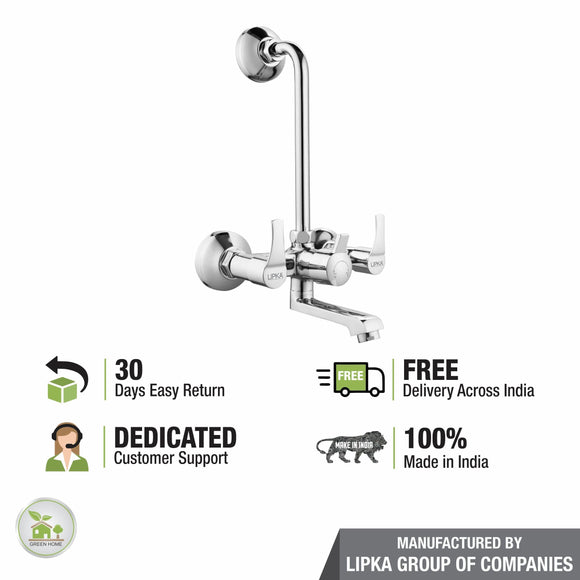 Coral Wall Mixer Brass Faucet with L Bend - LIPKA - Lipka Home