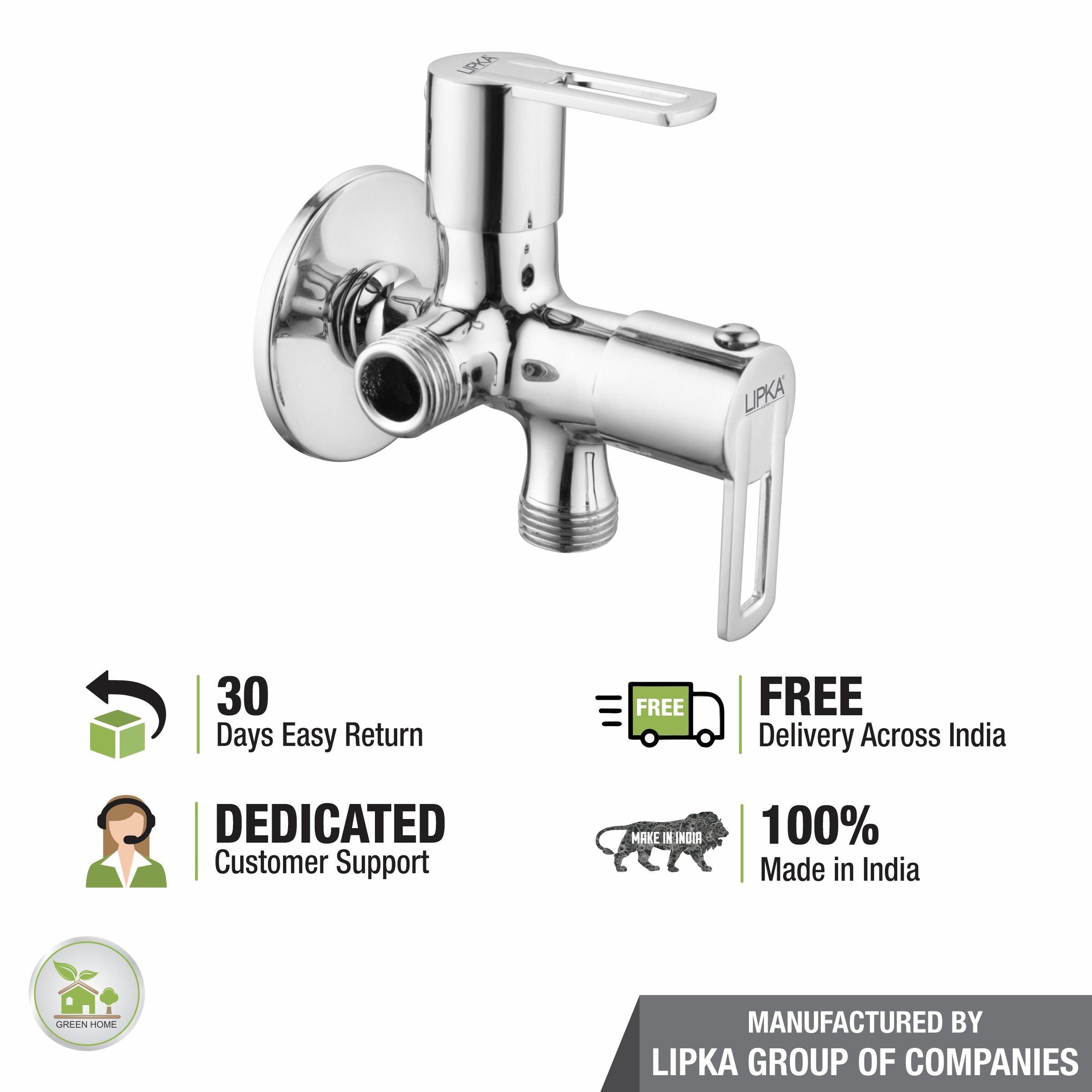 Kube Angle Valve Two Way Double Handle Brass Faucet - LIPKA - Lipka Home