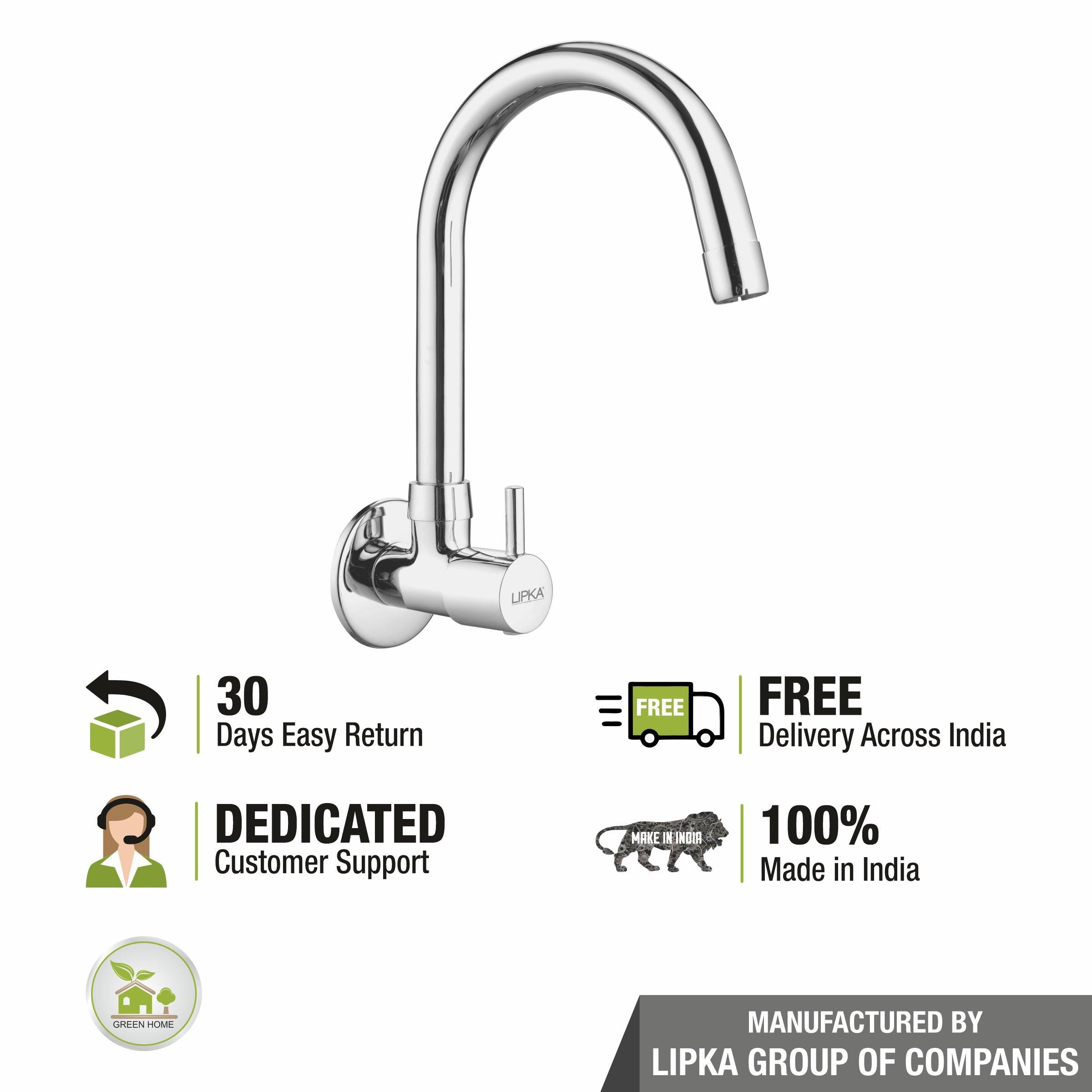 Kyron Sink Tap Brass Faucet with Round Swivel Spout (12 Inches) - LIPKA - Lipka Home