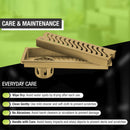 Wave Shower Drain Channel - Yellow Gold (24 x 4 Inches) - LIPKA - Lipka Home