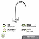 Arise Centre Hole Basin Mixer Brass Faucet with Round Swivel Spout (20 Inches) - LIPKA - Lipka Home