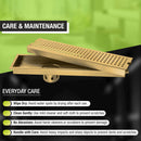 Palo Shower Drain Channel - Yellow Gold (36 x 5 Inches) - LIPKA - Lipka Home