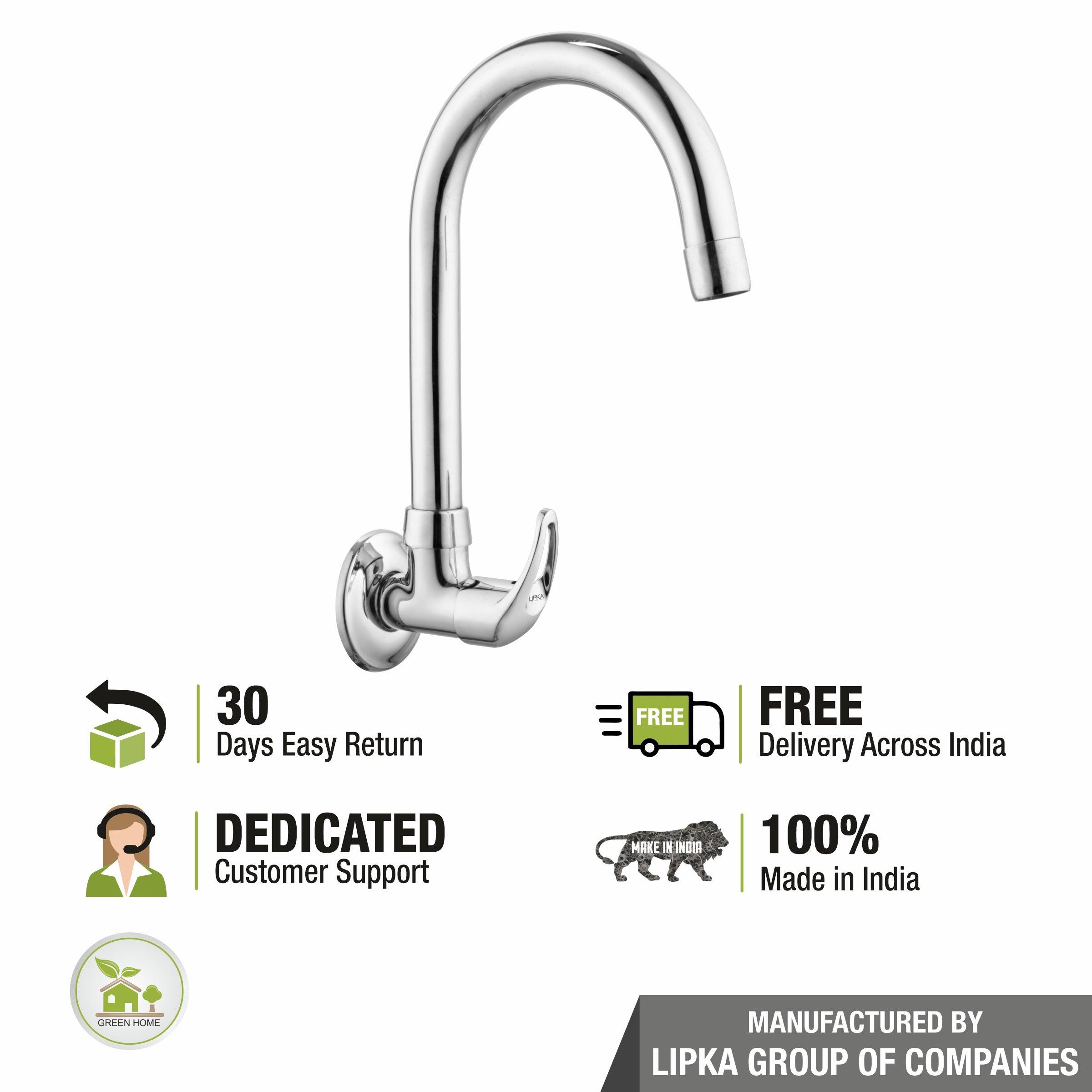 Pixel Sink Tap Brass Faucet with Round Swivel Spout (15 Inches) - LIPKA - Lipka Home