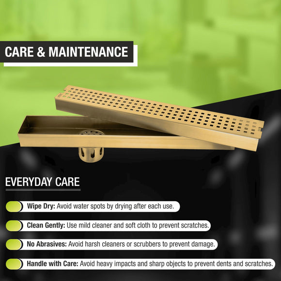 Palo Shower Drain Channel - Antique Copper (48 x 3 Inches) - LIPKA - Lipka Home