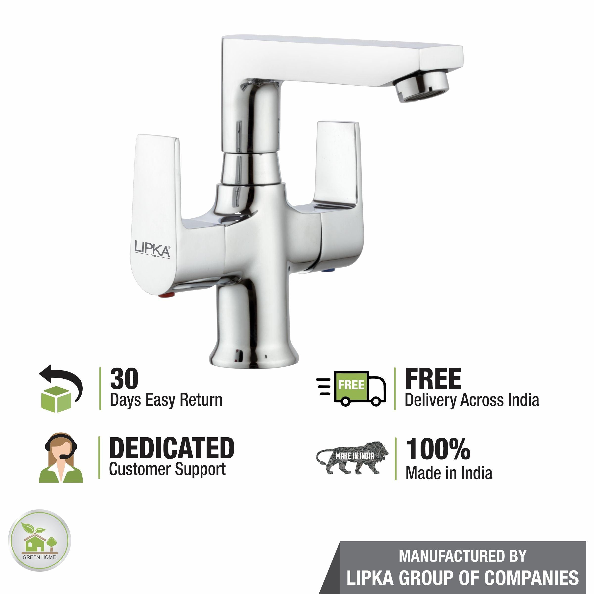 Victory Centre Hole Basin Mixer with Swivel Spout Faucet - LIPKA - Lipka Home