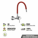 Kyron Single Lever Sink Mixer with Red Flexible Silicone Spout (20 Inches) - LIPKA - Lipka Home