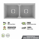 Sand Pluto Double Bowl Kitchen Sink (45 x 20 x 9 Inches) - LIPKA - Lipka Home