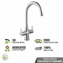 Fusion Centre Hole Basin Mixer Brass Faucet with Round Swivel Spout (15 Inches) - LIPKA - Lipka Home