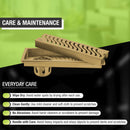 Wave Shower Drain Channel - Yellow Gold (36 x 4 Inches) - LIPKA - Lipka Home