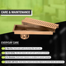 Palo Shower Drain Channel - Antique Copper (18 x 4 Inches) - LIPKA - Lipka Home