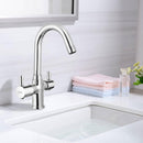 Kyron Centre Hole Basin Mixer Brass Faucet with Round Swivel Spout (12 Inches) - LIPKA - Lipka Home