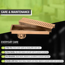 Palo Shower Drain Channel - Antique Copper (12 x 5 Inches) - LIPKA - Lipka Home