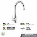 Coral Swan Neck Brass Faucet with Round Swivel Spout (15 Inches) - LIPKA - Lipka Home