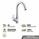 Pixel Swan Neck Brass Faucet with Round Swivel Spout (12 Inches) - LIPKA - Lipka Home