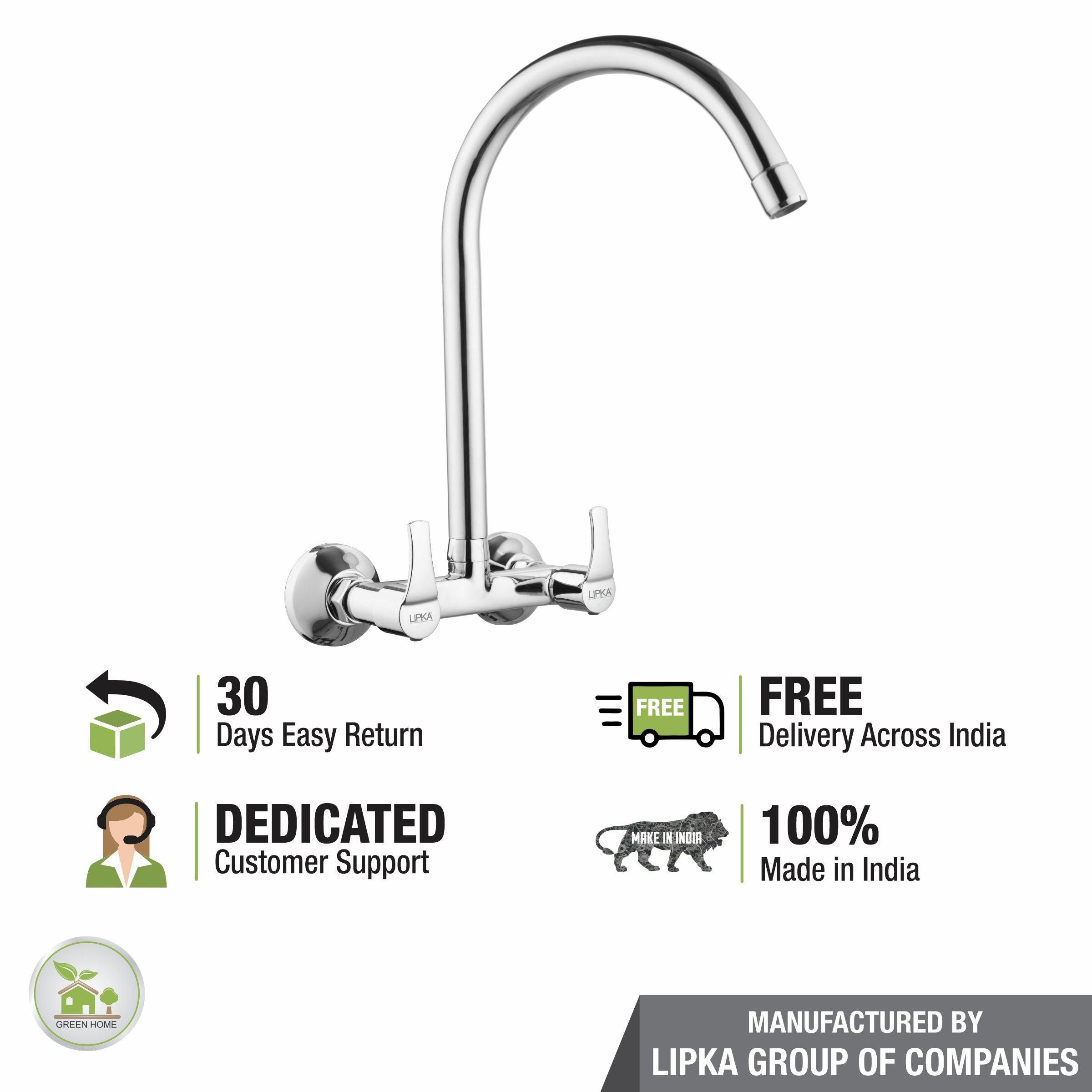 Coral Sink Mixer Brass Faucet with Round Swivel Spout (20 Inches) - LIPKA - Lipka Home