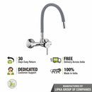 Kyron Single Lever Sink Mixer with Grey Flexible Silicone Spout (20 Inches) - LIPKA - Lipka Home