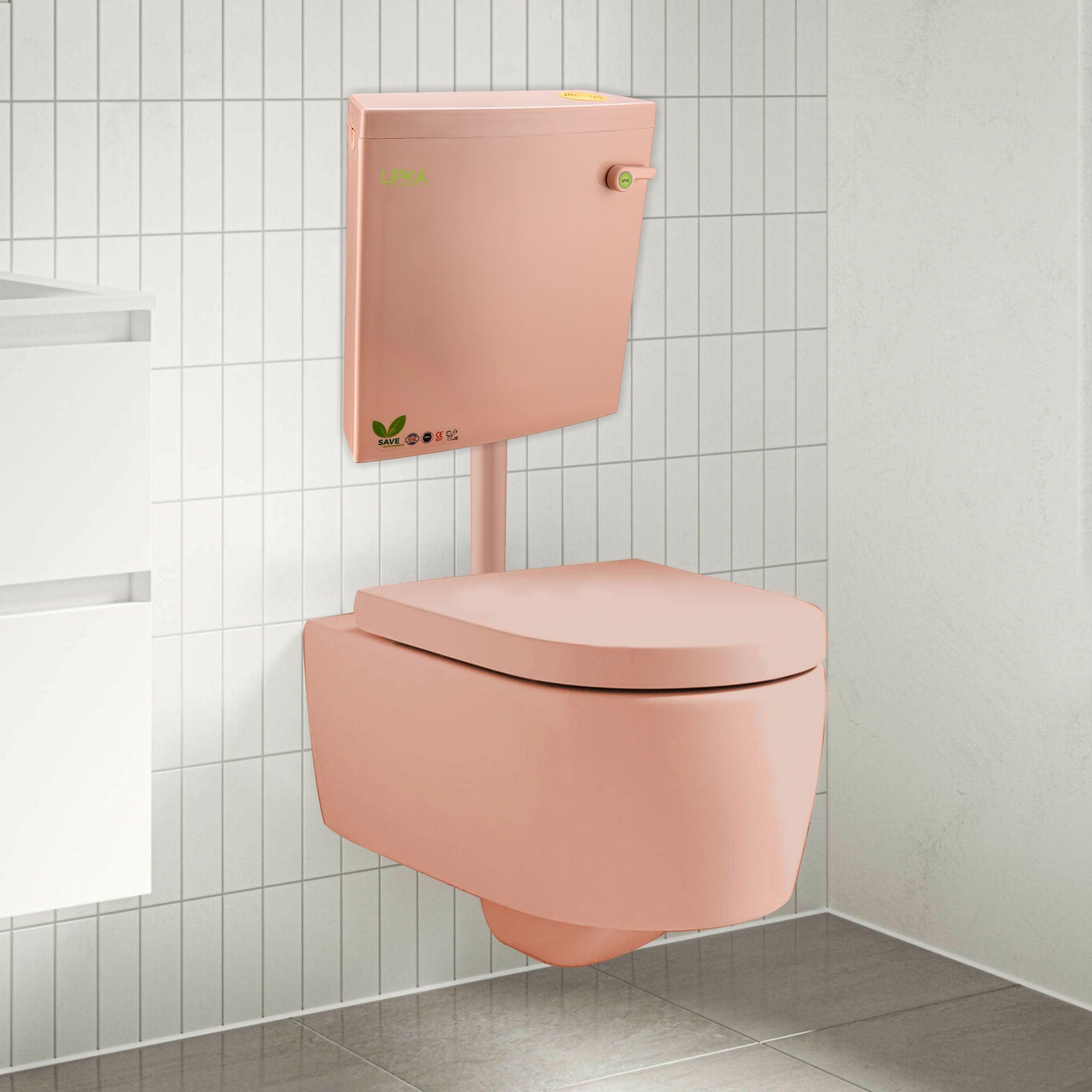 Square Flushing Cistern/ Flush Tank (Pink) - LIPKA - Lipka Home