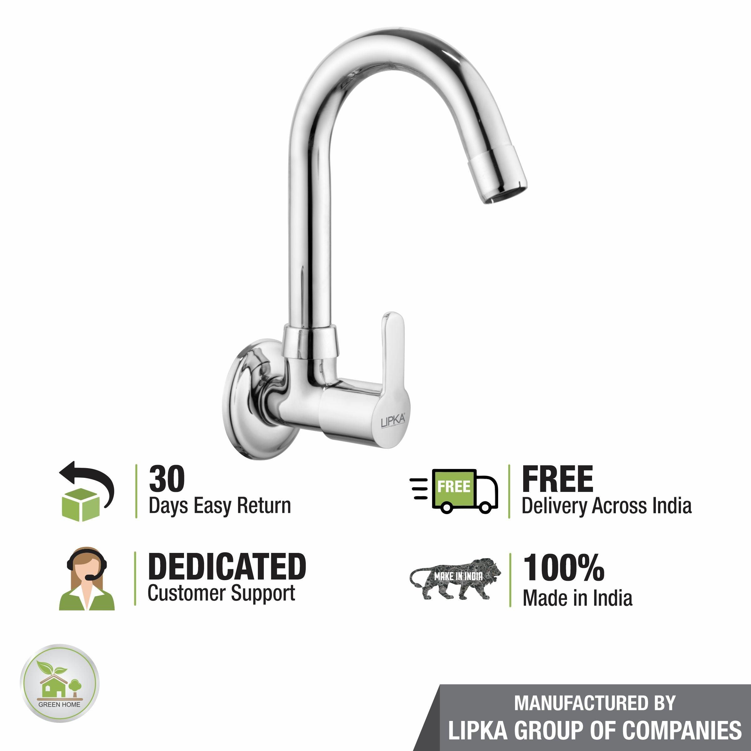 Frenk Sink Tap Brass Faucet with Round Swivel Spout (12 Inches) - LIPKA - Lipka Home