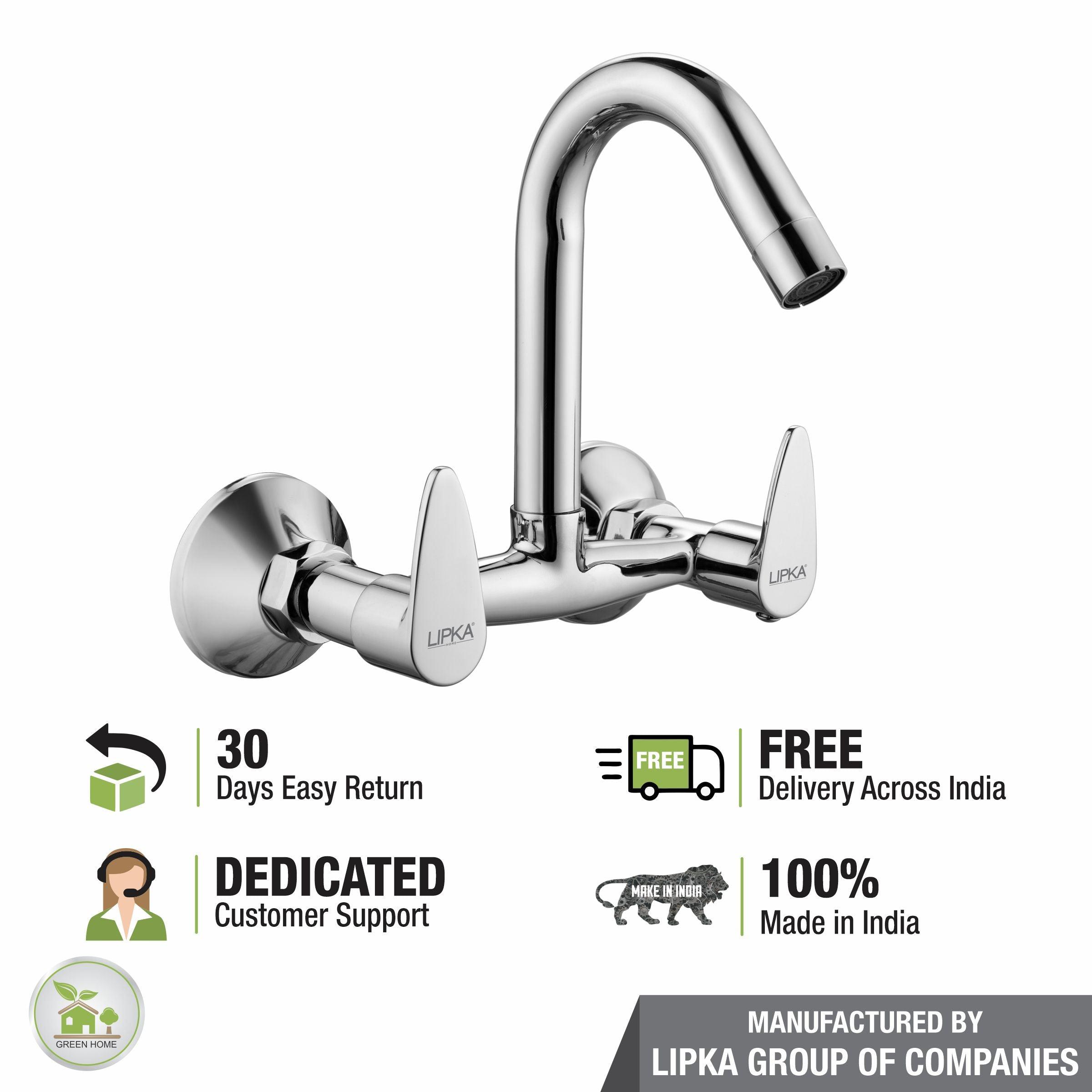 Lava Sink Mixer with Swivel Spout (12 Inches) Brass Faucet - LIPKA - Lipka Home