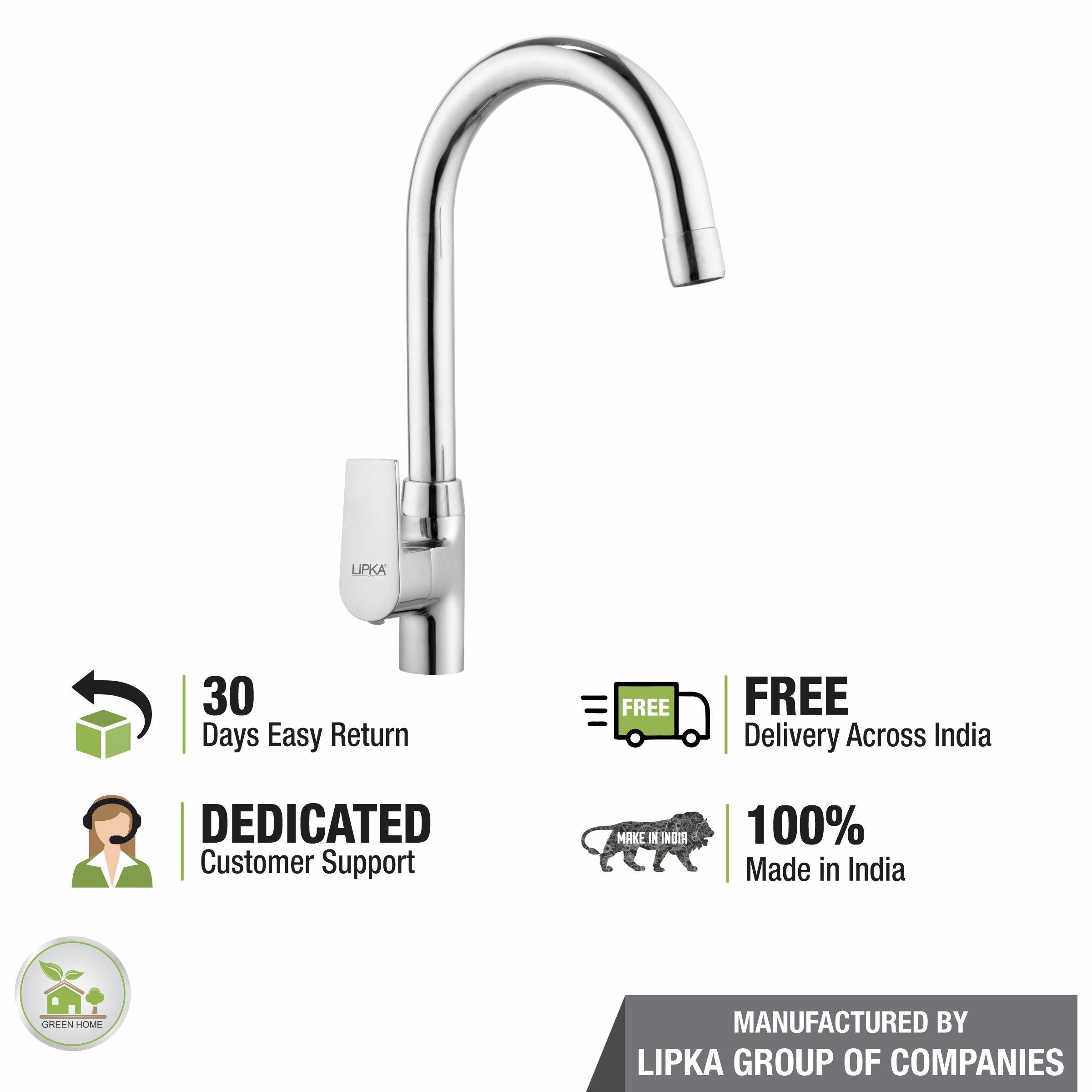 Victory Swan Neck with Medium (15 Inches) Round Swivel Spout Faucet - LIPKA - Lipka Home