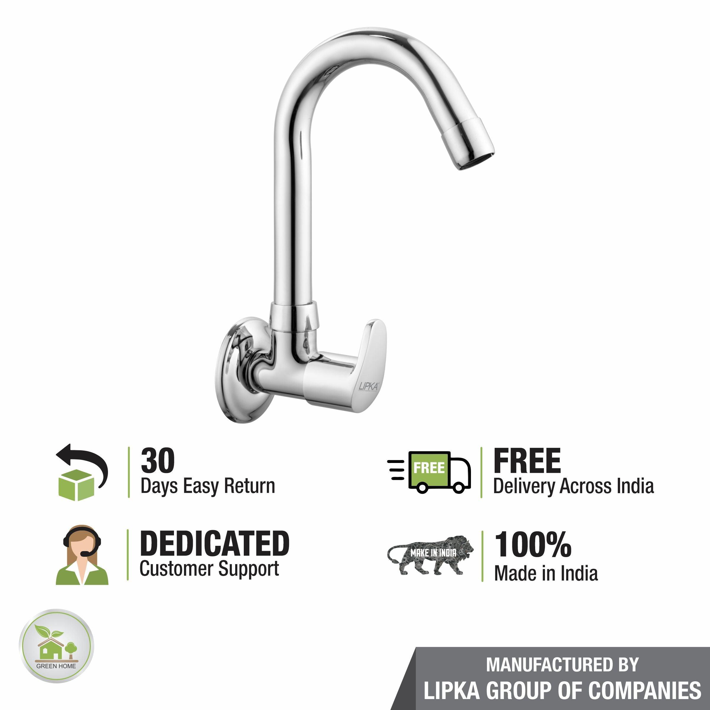 APPLE Sink Tap Brass Faucet with Round Swivel Spout (12 Inches) - LIPKA - Lipka Home