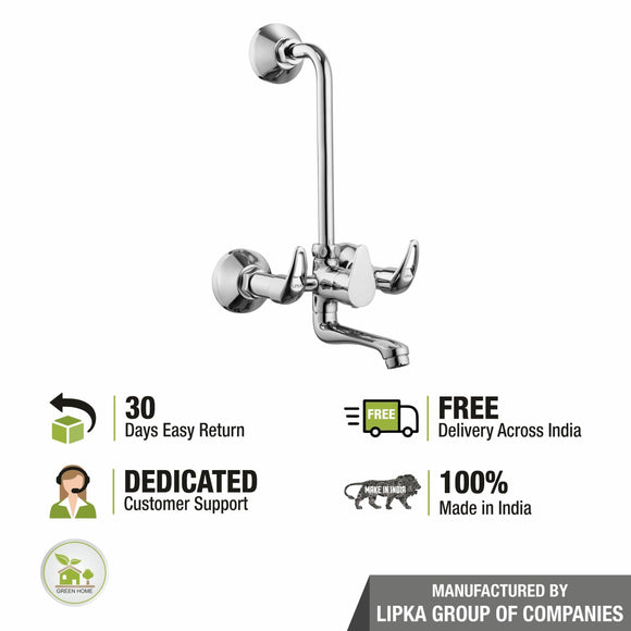Pixel Wall Mixer with L Bend Faucet - LIPKA - Lipka Home