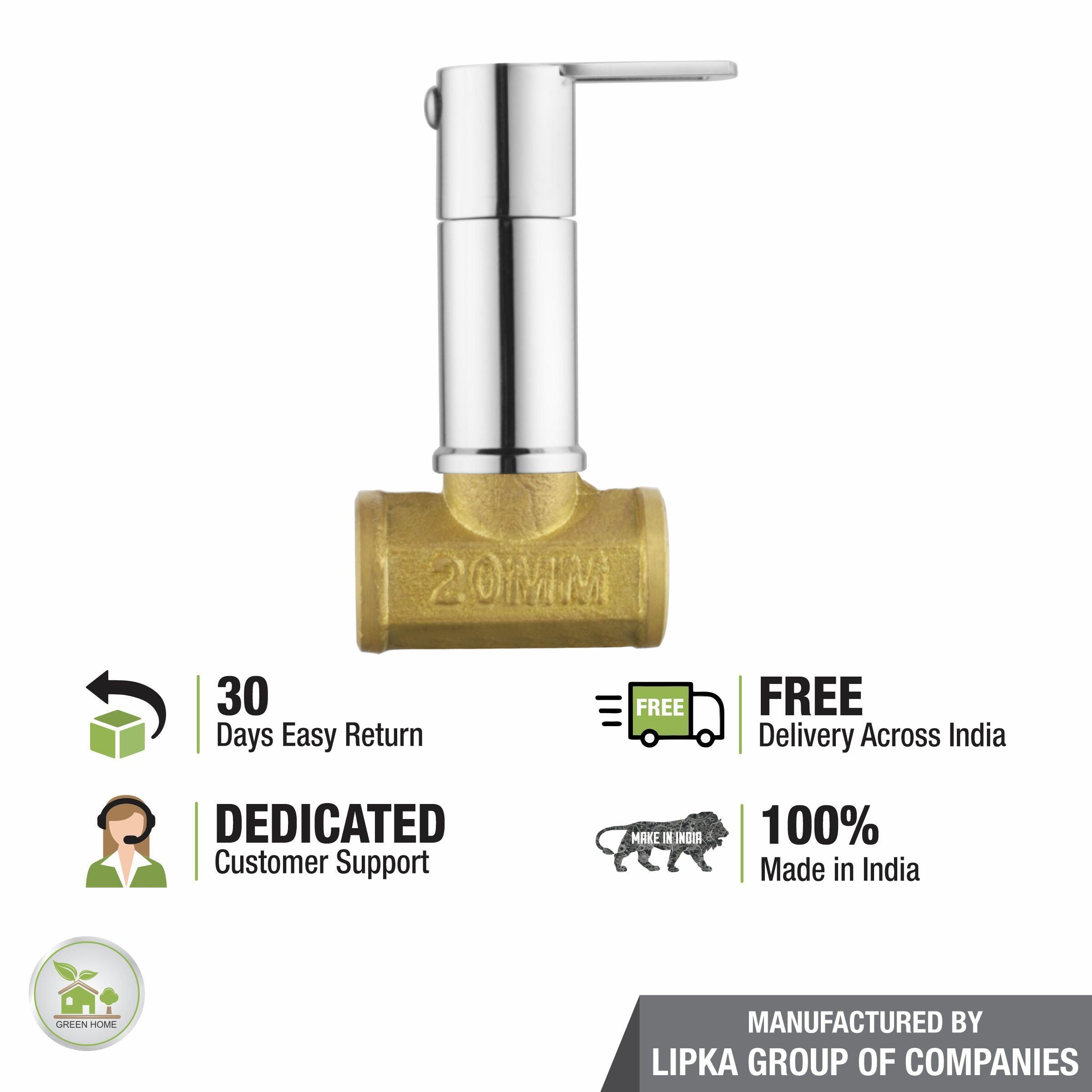 Kube Concealed Stop Valve (20mm) Brass Faucet - LIPKA - Lipka Home