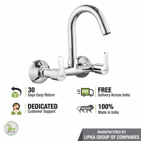 Frenk Sink Mixer Brass Faucet with Round Swivel Spout (12 Inches) - LIPKA - Lipka Home