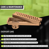 Wave Shower Drain Channel - Antique Copper (48 x 4 Inches) - LIPKA