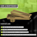 Vertical Shower Drain Channel - Yellow Gold (24 x 5 Inches) - LIPKA - Lipka Home