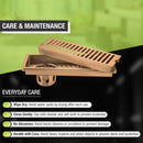 Vertical Shower Drain Channel - Antique Copper (12 x 5 Inches) - LIPKA - Lipka Home