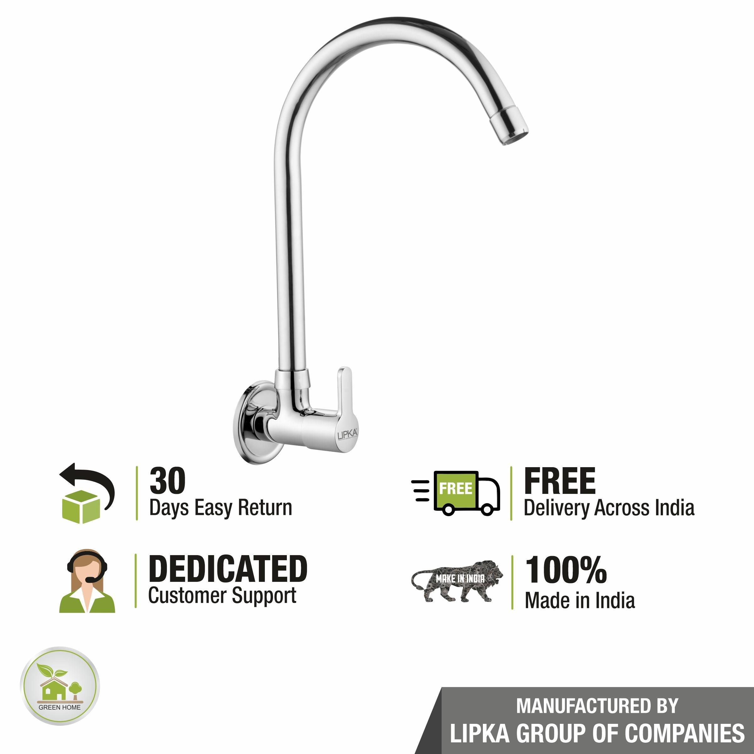 Fusion Sink Tap Brass Faucet with Round Swivel Spout (20 Inches) - LIPKA - Lipka Home