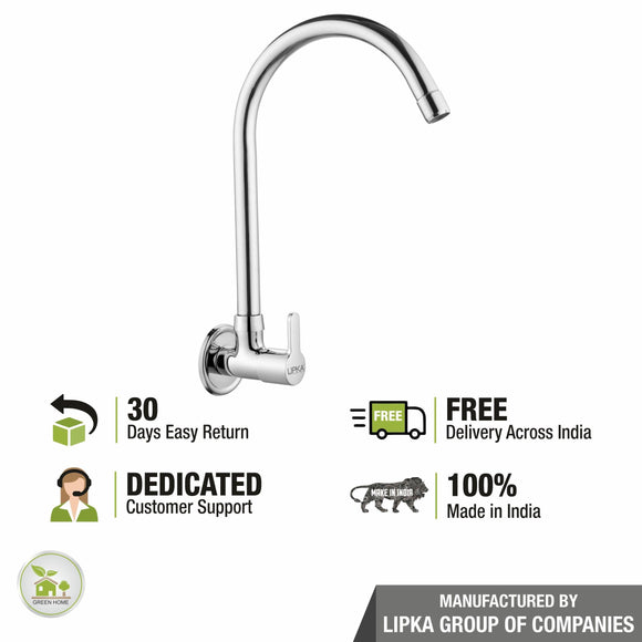 Fusion Sink Tap Brass Faucet with Round Swivel Spout (20 Inches) - LIPKA - Lipka Home