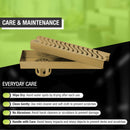 Wave Shower Drain Channel - Yellow Gold (18 x 3 Inches) - LIPKA - Lipka Home