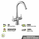 Fusion Centre Hole Basin Mixer Brass Faucet with Round Swivel Spout (12 Inches) - LIPKA - Lipka Home