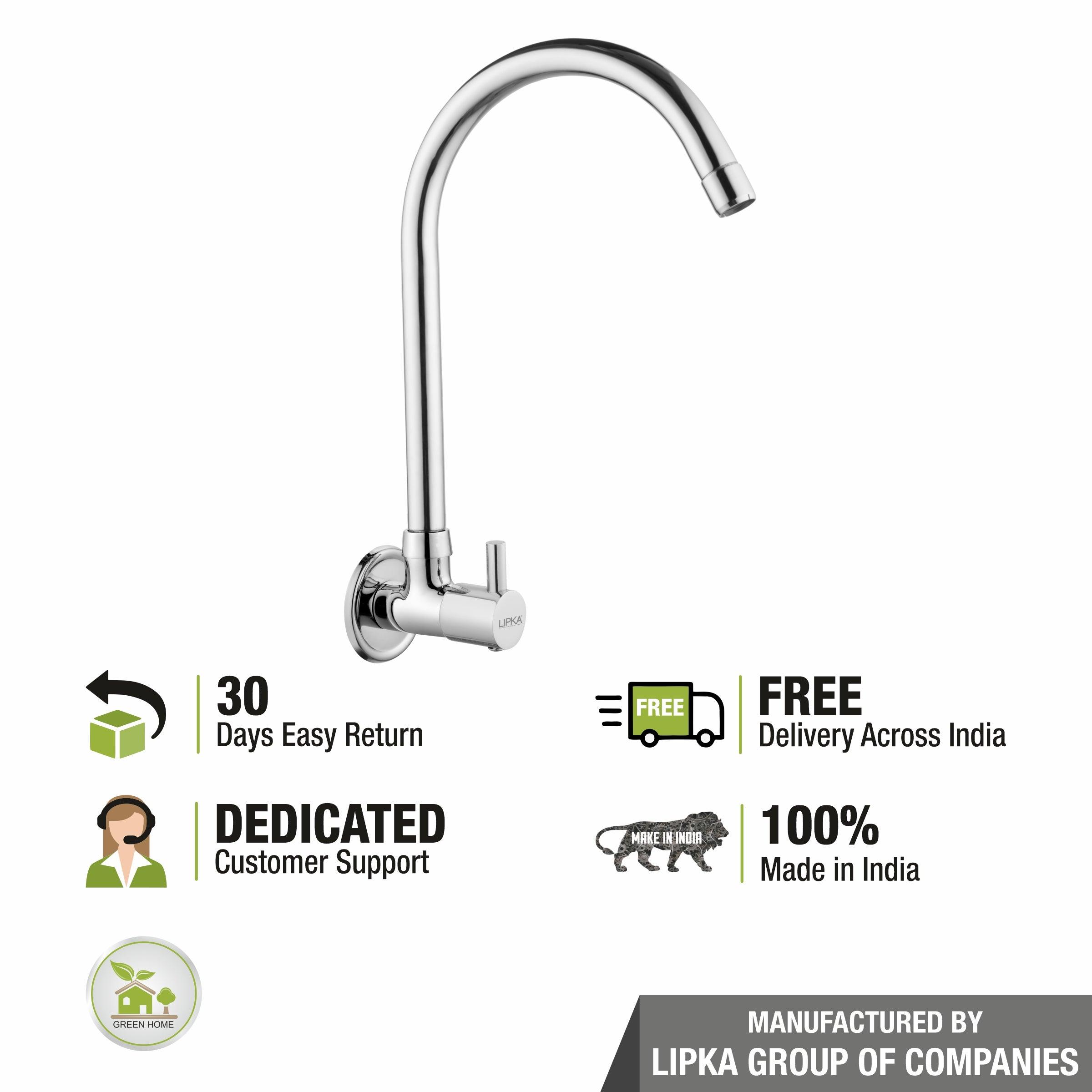 Kyron Sink Tap Brass Faucet with Round Swivel Spout (20 Inches) - LIPKA - Lipka Home