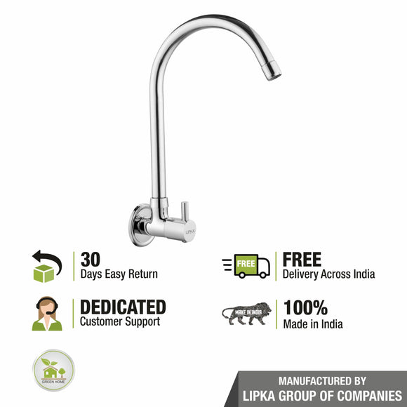 Kyron Sink Tap Brass Faucet with Round Swivel Spout (20 Inches) - LIPKA - Lipka Home