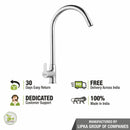 Fusion Swan Neck Brass Faucet with Round Swivel Spout (20 Inches) - LIPKA - Lipka Home